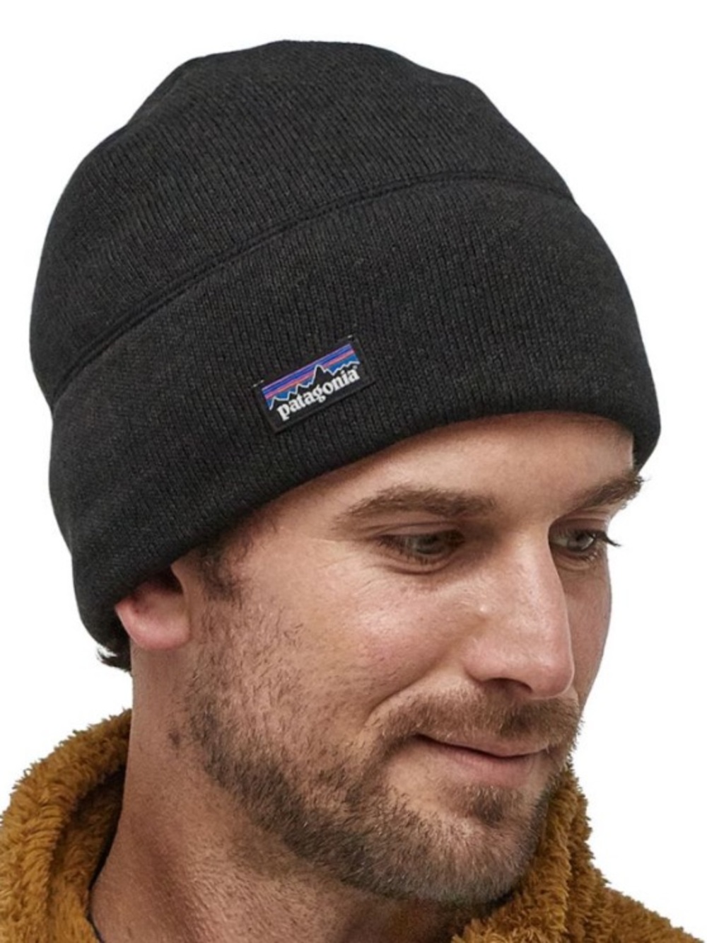 Patagonia Better Sweater Beanie Winter Hat Knit Men’s size large Black Gorpcore